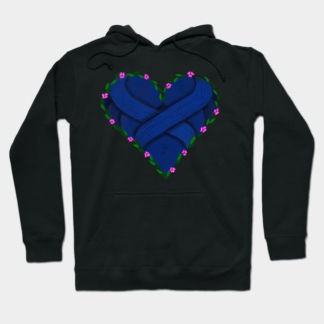 Blue and Pink Heart Heart Hoodie TeePublic